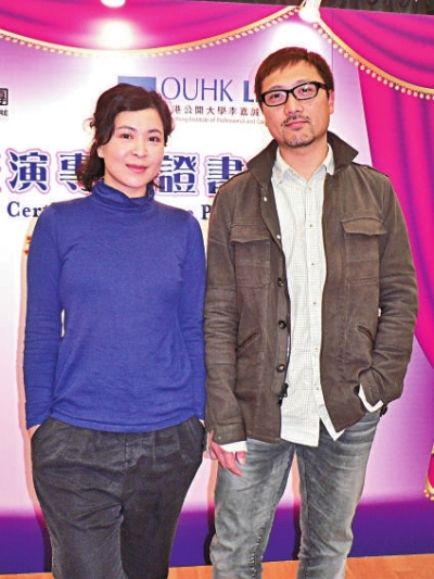 苏玉华(阿苏)和男友潘灿良合演的舞台剧《心洞》昨天彩排,该剧将於