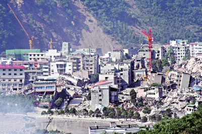 在汶川大地震中,绵阳市北川县曾是重灾区之一,损失惨重. 资料图片